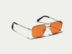 SHTARKER GOLD WITH CUSTOM MADE TINTS™ -Fashion Optical Shop shtarker in gold color woodstock orange pos 1