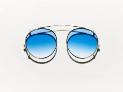 CLIPZEN GOLD WITH CUSTOM MADE TINTS™ -Fashion Optical Shop tint clipzen color broadway blue fade pos 2